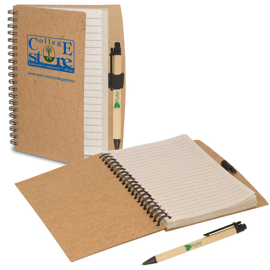 Spiral Bound Custom Recycled Notepad, Recycled Spiral Notepads